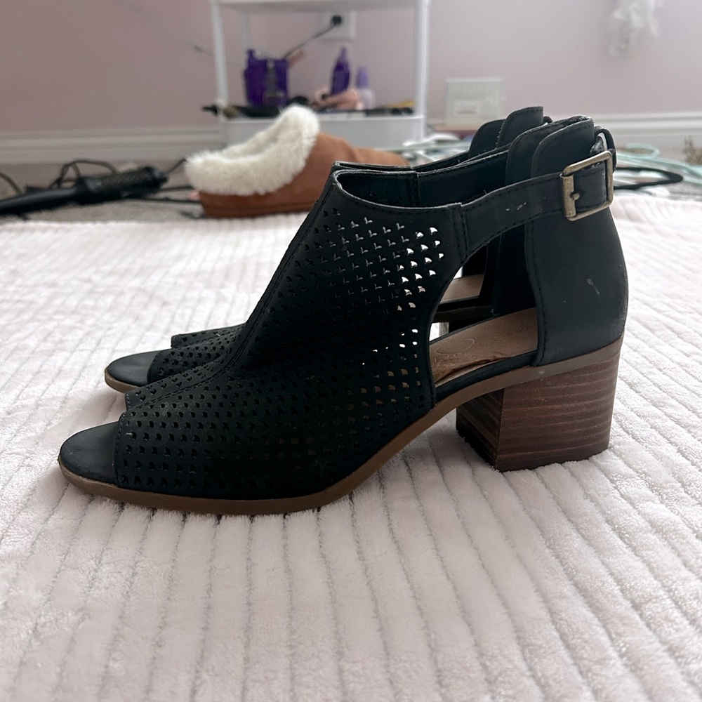 Black open to bootie